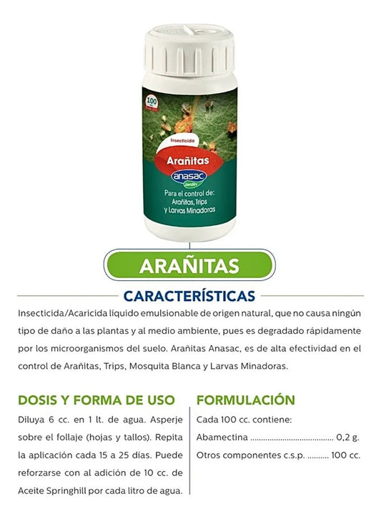 ARAÑITAS ACARICIDA 100 CC
