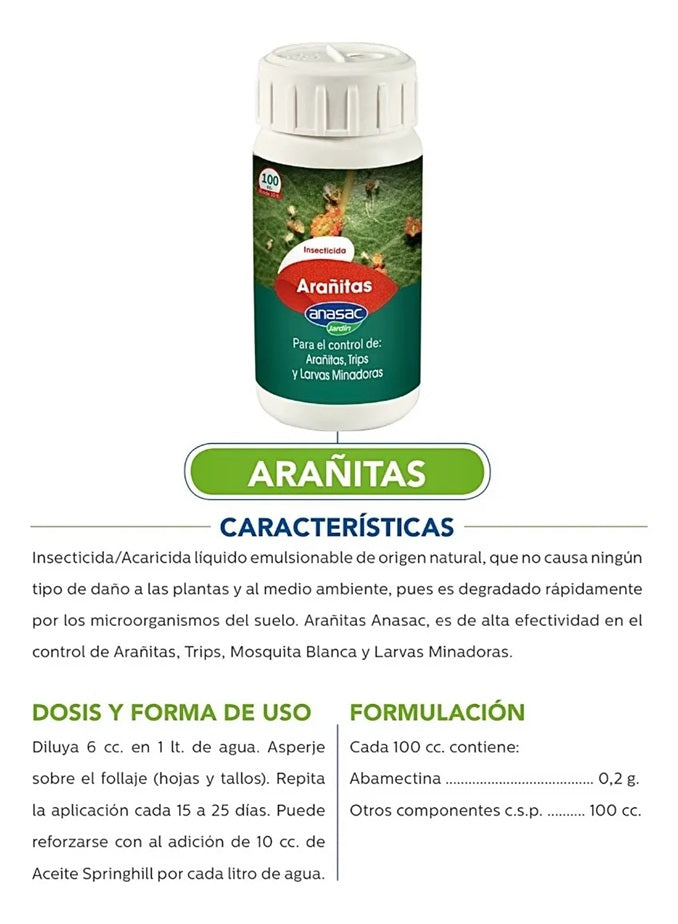 ARAÑITAS ACARICIDA 100 CC