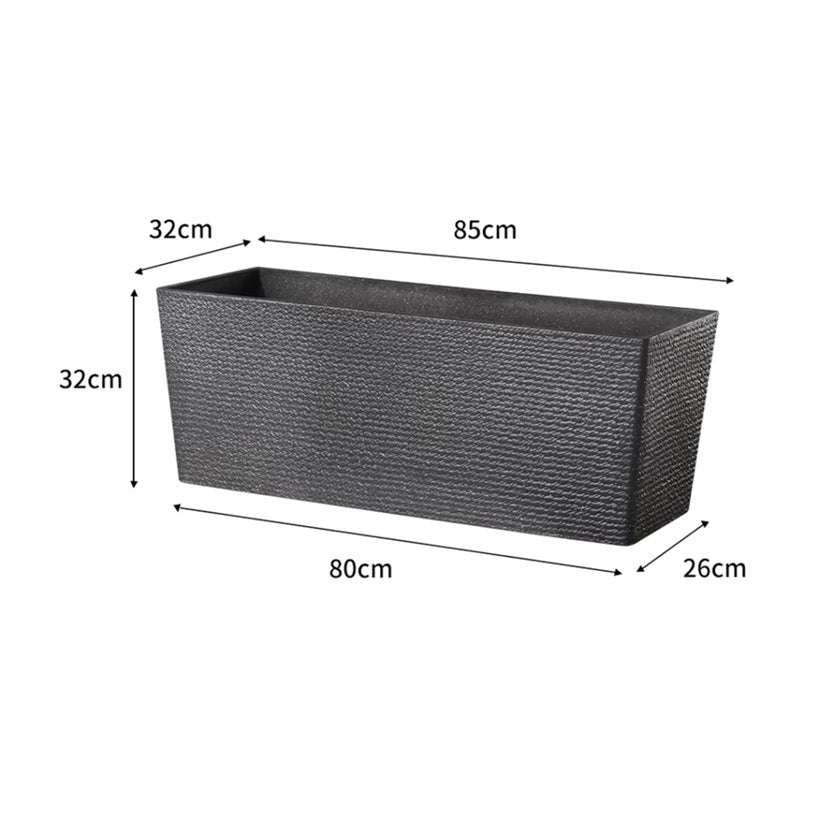 MACETERO RECTANGULAR GRANDE 85 CM