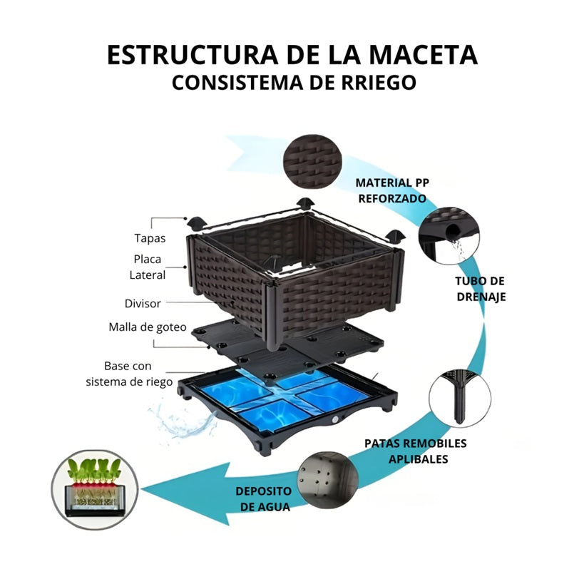 JARDINERA MODULAR AMPLIABLE