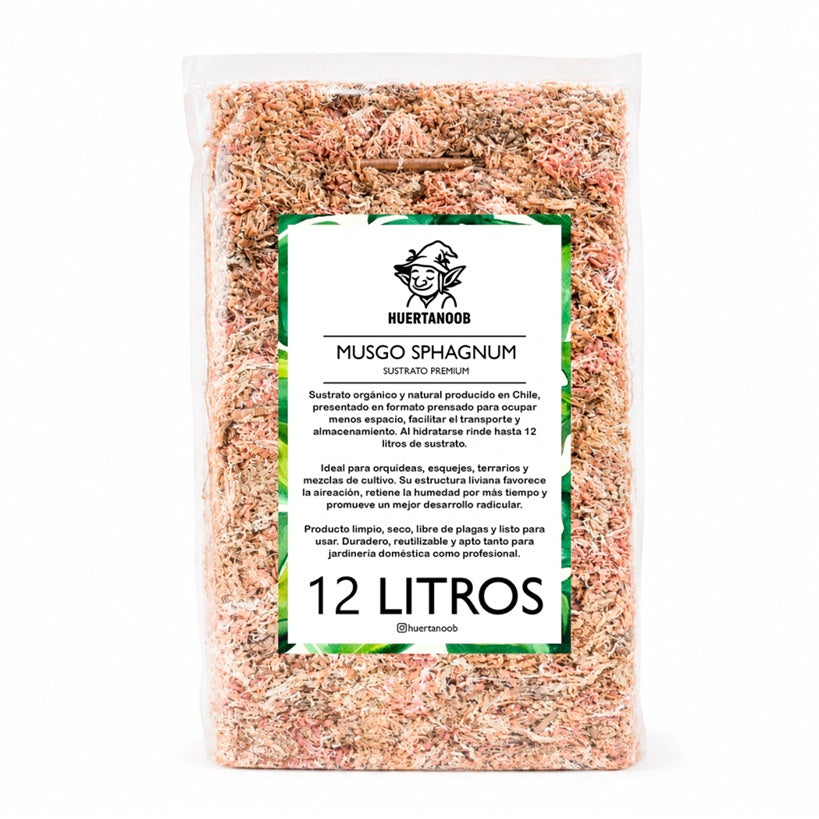 MUSGO SPHAGNUM 12 LT COMPACTADO