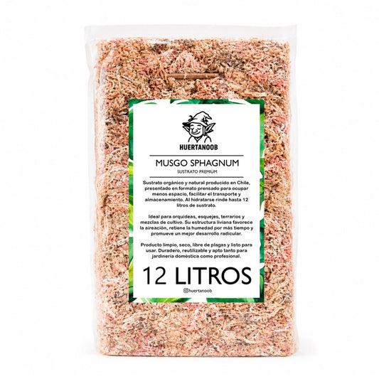 MUSGO SPHAGNUM 12 LT COMPACTADO