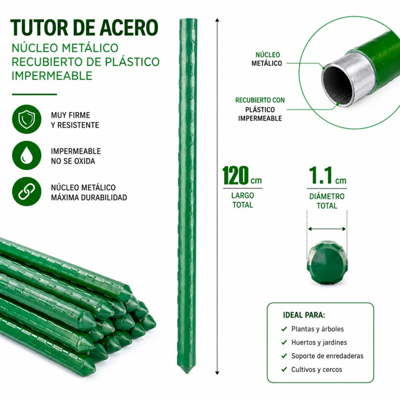 TUTORES METALICOS 5 UNIDADES