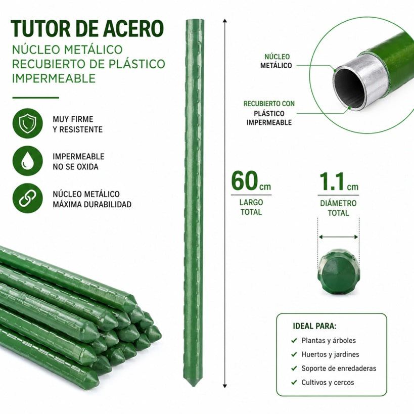 TUTORES METALICOS 5 UNIDADES
